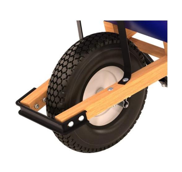 540mm أدوات عربة الحديقة 150kg 6 Cu قدم عربة يدوية مع إطار فولاذي 2